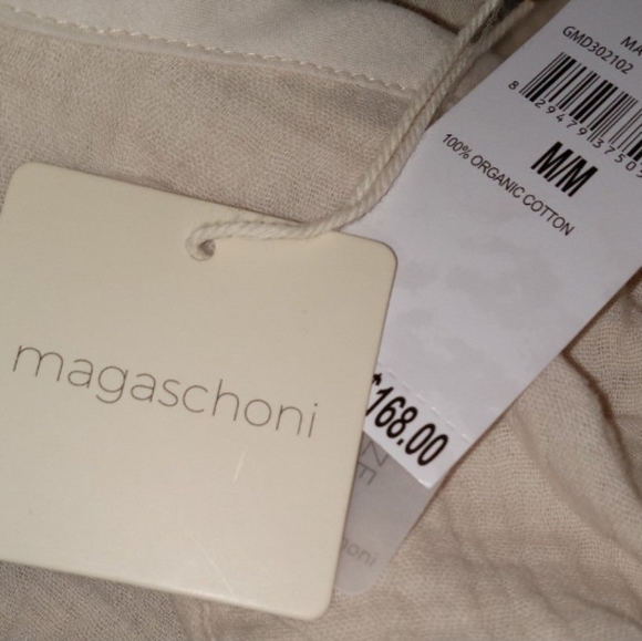 Magaschoni- 100% Organic Cotton Gauze Flow Style Maxi Dress (Sand)-M - Picture 9 of 12